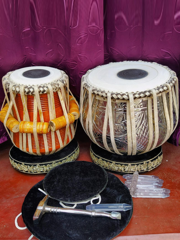 Tabla Set – 3.5kg Dotted Copper Baya + Red Sheesham Dayan